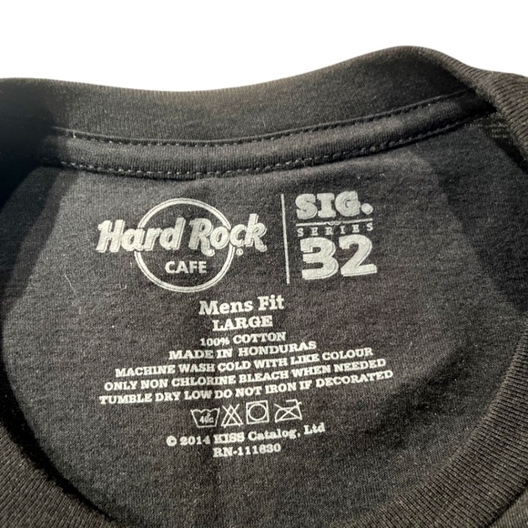 KISS Hard Rock Cafe Sig. Series 32 Denver Rock Band 2014 T Shirt Black L - Picture 3 of 5